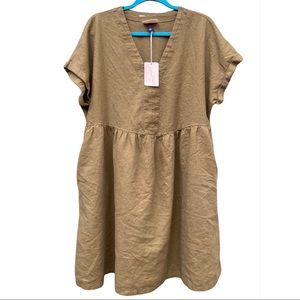🌾NWT Olive Green Universal Thread Linen Babydoll Dress🌾